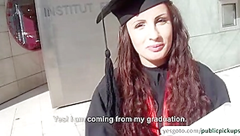 Fresh graduate chick gets picked up and fucked her clean shaved pussy Fresh graduate chick gets picked up and fucked her clean shaved pussy