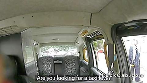 Pretty British blonde flashing in fake taxi Pretty British blonde flashing in fake taxi