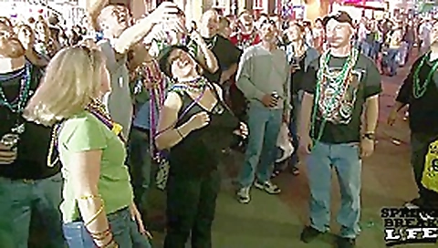 Mardi Gras Chicks on Bourbon Street - SpringbreakLife Mardi Gras Chicks on Bourbon Street - SpringbreakLife