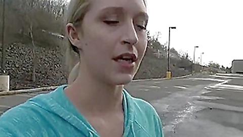 Girl in the CAR Parking Masturbating