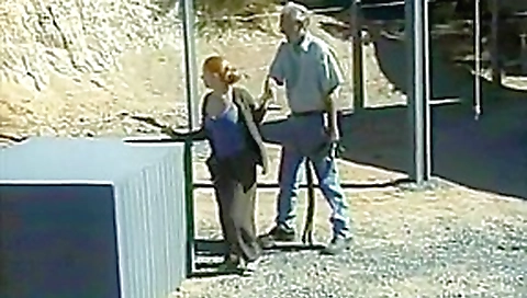 Big Tit Red Head Tied up and Whipped Outdoors