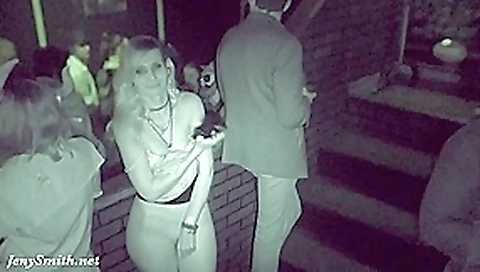 Got naked in a dark corner of a club. Caught!