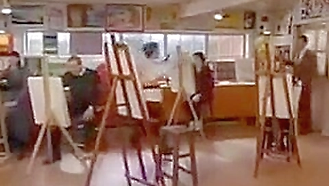 Funny nude art class - vintage classic masterpiece
