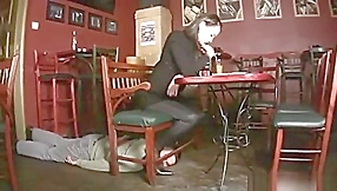 Foot Cleaning Cafe beautiful Russian girl stinky black nylons worship Foot Cleaning Cafe beautiful Russian girl stinky black nylons worship