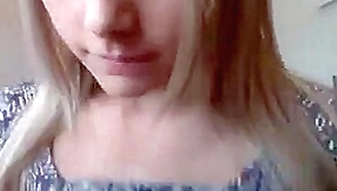 Blonde college girl sucks a big cock in the public hallway