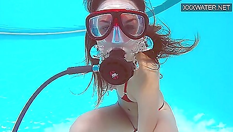 Lana Tanga In Red Lingerie Masturbating Underwater Lana Tanga In Red Lingerie Masturbating Underwater