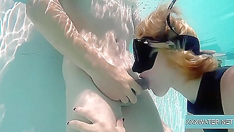 Jason mouth fucks Marcie underwater Jason mouth fucks Marcie underwater
