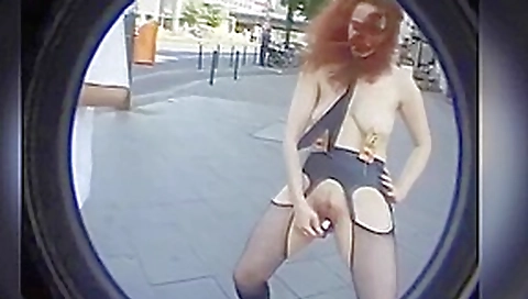 Exhibitionist Slut Masturbates Outdoor