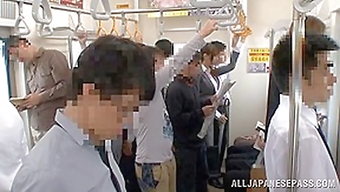 Naughty Japanese teen 18+ has sex on the train Naughty Japanese teen 18+ has sex on the train