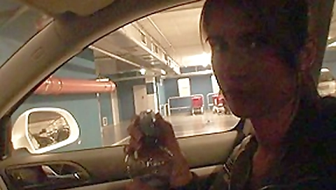 Real dilettante pair enjoys sex in the public place