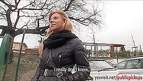 Hot amateur blonde Eurobabe Nathaly banged for some cash
