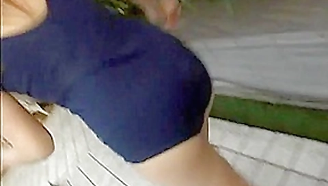 Cock wanking and sucking Asian babe by the pool Cock wanking and sucking Asian babe by the pool