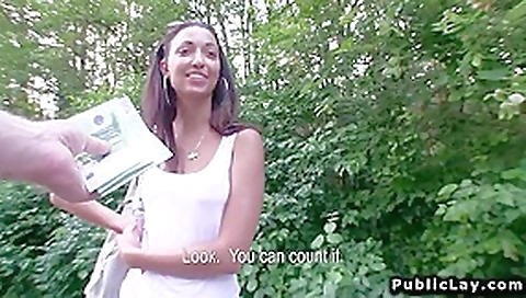 Sexy Czech brunette amateur has public sex Sexy Czech brunette amateur has public sex